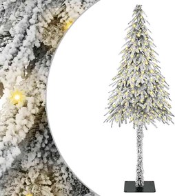 vidaXL Χριστουγεννιάτικο Δέντρο με 300 LED Λευκό 210 cm ΠΕ και Ατσάλι