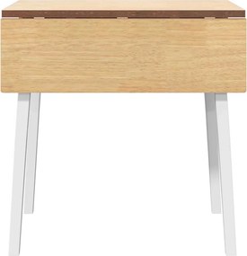 vidaXL Τραπεζαρία Λευκό μασίφ ξύλο καουτσούκ