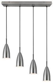 Κρεμαστό Φωτιστικό Ράγα RL Lighting Farin R30694007 Νίκελ Ματ