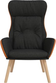 vidaXL Πολυθρόνα Relax Μαύρη από Ύφασμα και PVC