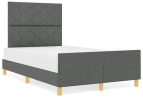 vidaXL Κρεβάτι Σκελετός Σκούρο Γκρι 120x200 εκ Υφασμα
