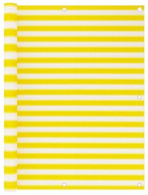 Διαχωριστικό Βεράντας Κίτρινο / Λευκό 120 x 400 εκ. από HDPE - Πολύχρωμο