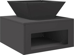 vidaXL Φωτιά Μαύρο 50 x 50 x 40 cm Ατσάλι
