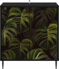 vidaXL Πλαϊνό γραφείο ELBURG Μαύρη Δρυς 69 x 33 x 76 εκ.