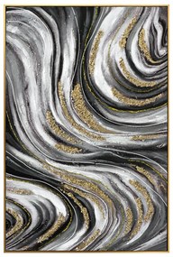 WALL PAINTING  BEIGE PS FRAME-PRINTED CANVAS ABSTRACT 62x4.5x92Hcm.