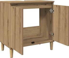 vidaXL Ντουλάπι Νιπτήρα τεχνίτης Δρυς 58x33x60 εκ. Επεξεργασμένο Ξύλο