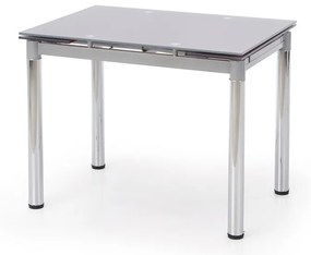 Τραπέζι Houston 120, Γκρι, 75x70x96cm, Επιμήκυνση, Επεξεργασμένο γυαλί, Μέταλλο