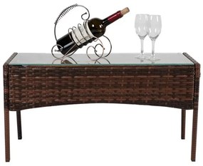 Σαλόνι κήπου Calma σετ 4τμχ rattan cappuccino-ύφασμα μπεζ