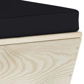 vidaXL Καναπές Κήπου Μεσαίος από Παλέτες Εμποτισμένο Ξύλο Ερυθρελάτης