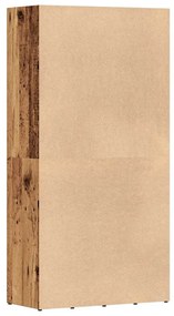 ντουλάπι βιβλίων Παλιό ξύλο 66x30x130 cm Κατασκευασμένο ξύλο - Καφέ