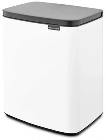 Κάδος Brabantia Bo Small 1006633, 12 l, Αθόρυβο και ομαλό άνοιγμα, Αντιολισθητική βάση, Λευκό