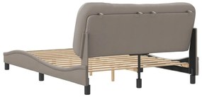 vidaXL Σκελετός Κρεβατιού Χωρίς Στρώμα Taupe 120x200 εκ. Υφασμάτινο