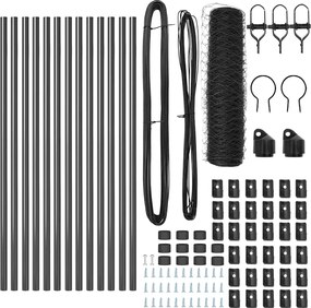 vidaXL Στύλος Περιφράξεων Γκρι 25 x 0,8 m (50 mm πλέγμα)