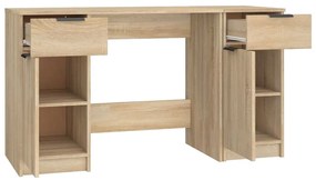 vidaXL Γραφείο με Βοηθητικό Ντουλάπι Sonoma Δρυς Επεξεργασμένο Ξύλο