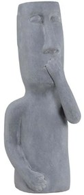 Διακοσμητική Φιγούρα Peru Man Mouth 029260 21x20x51cm Grey Πέτρα