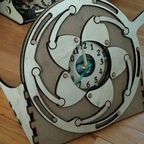 Σετ των 2 Intra απο ξύλο plywood 3mm-4mm πάχος – Μηχανικό ξύλο επιτραπέζιου ρολογιού ίριδας 30x30 cm INTRAVECTRY-MY555591