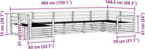 vidaXL Σειρά Καναπέ Εξωτερικού 7 pcs Φυσικό