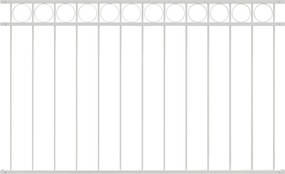 vidaXL Στοιχείο Φράχτη ASSEN Λευκό 170 x 80 εκ. Ατσάλι