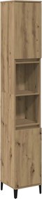 vidaXL Ντουλάπι μπάνιου Δρυς τεχνίτης 30x30x190 cm Κατασκευασμένο ξύλο