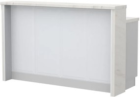 Πάγκος νησίδας Evora-Μήκος: 160 εκ.-White Marble