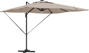 vidaXL Ρώμη Ομπρέλα Taupe 286 x 284 x 270 εκ Αλουμίνιο και Πολυεστέρας
