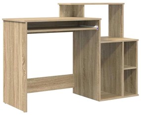 vidaXL Γραφείο με Αποθηκευτικό Χώρο Sonoma Δρυς 120.5 x 44 x 88.5 εκ