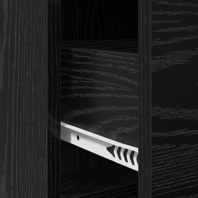 vidaXL Πλαϊνό γραφείο Μαύρη Δρυς 75 x 33 x 80 εκ Επεξεργασμένο Ξύλο