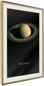 Αφίσα - The Solar System: Saturn - 30x45 - Χρυσό - Με πασπαρτού