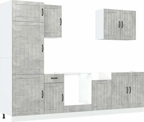 vidaXL Σετ Ντουλάπια Κουζίνας 7 Τεμαχίων Lucca Επεξεργασμένο Ξύλο