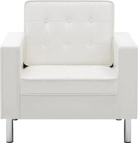 vidaXL Πολυθρόνα Λευκή 75x70x75 εκ. από Συνθετικό Δέρμα