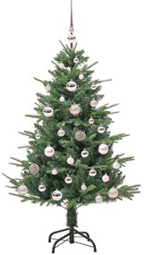 vidaXL Τεχνητό Χριστουγεννιάτικο Δέντρο με Φώτα και Σετ Μπάλες 120 cm