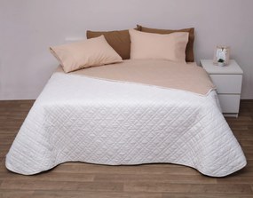 Κουβερτώριο Δίχρωμο Υπέρδιπλο 220x240 5100 Εκρού/Μπεζ Viopros