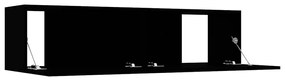 vidaXL Έπιπλο Τηλεόρασης Μαύρο 120 x 30 x 30 εκ. από Επεξ. Ξύλο