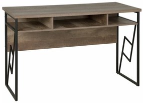 Τραπέζι γραφείου Berwyn A100, 76x120x60cm, 30 kg, Σκούρο ξύλο, Μαύρο | Epipla1.gr