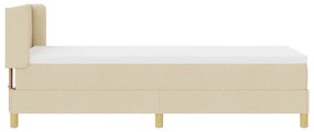 vidaXL Κρεβάτι Box Spring με Στρώμα, Κρεμ, 80 x 200 cm Ύφασμα