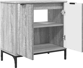 vidaXL Σετ Επίπλων Μπάνιου 3 pcs Γκρι sonoma Επεξεργασμένο ξύλο