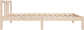 vidaXL Πλαίσιο Κρεβατιού 75 x 190 εκ. από Μασίφ Ξύλο Small Single