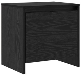 vidaXL Κομοδίνο Μαύρη δρυς 45 x 34 x 44.5 εκ Επεξεργασμένο ξύλο