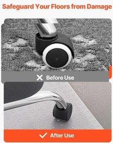 VEVOR Chair Mat 36 x 48-inch Office Chair Mat for Carpeted Floors Rectangular