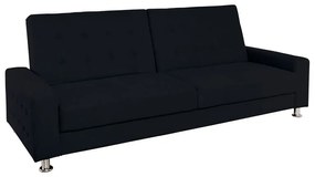 MOBY Καναπές - Κρεβάτι Σαλονιού - Καθιστικού, Ύφασμα Μαύρο  217x80x81cm Bed:185x110x40cm [-Μαύρο-] [-Ύφασμα-] Ε9569,8