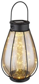 Ηλιακό Κρεμαστό Φωτιστικό 40xLED 0,06W Μαύρο ΙΡ44 Φανάρι 36649 Globo Lighting-36649-Μαύρο-Χρυσό 36649