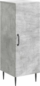 vidaXL Πλαϊνό γραφείο Γκρι Σκυροδέματος 33 x 34,5 x 89,5 εκ