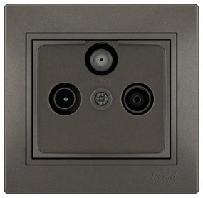 Lezard Πρίζα TV Τερματική+Radio+Sat Ανθρακί Mira (Πλήρης) 701.4141135