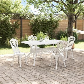 vidaXL Σετ 3 Λευκό Χυτό Αλουμίνιο 150 x 90 x 72 εκ.