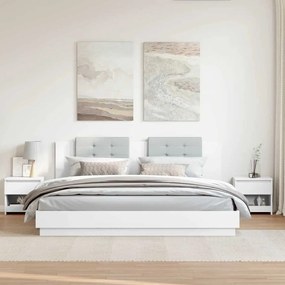 vidaXL Κομοδίνα 2 τεμ. Λευκά 40 x 30 x 39 εκ. από Επεξ. Ξύλο