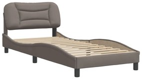 vidaXL Σκελετός Κρεβατιού Χωρίς Στρώμα Taupe 80x200 εκ. Υφασμάτινο
