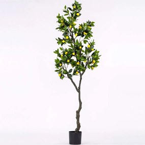 Τεχνητό Δέντρο Λεμονιά 7340-6 95x210cm Green-Yellow Supergreens Wood, Fabric