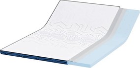 vidaXL Στρώμα επικάλυψης Λευκό 140 x 190 cm Ζακάρ ύφασμα