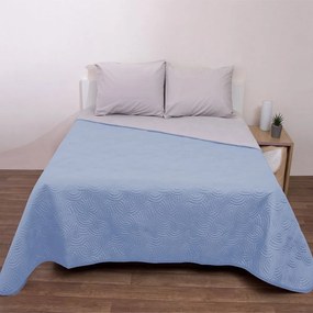 Κουβερλί Σόνικ Ciel-Grey Viopros Single 160x230cm Microfiber-Polyester