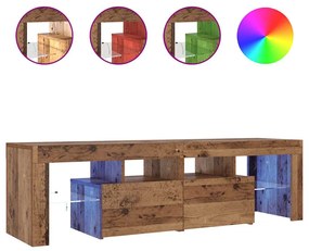 vidaXL Έπιπλο Τηλεόρασης LED Όψη Παλαιού Ξύλου140x36,5x40εκ.Επεξ. Ξύλο